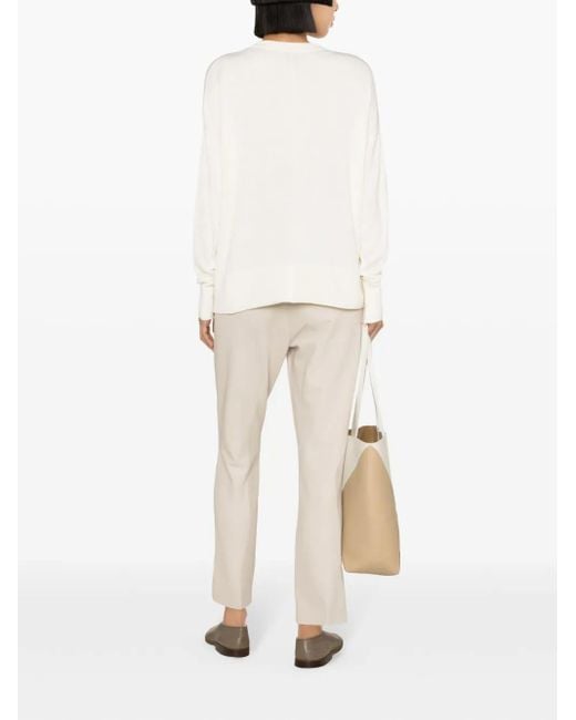 Max Mara Natural Fatina Crepe Tailored Trousers