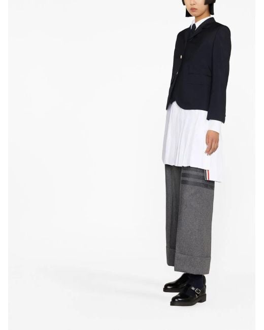 Thom Browne Blue Shrunken-Fit Cropped Blazer