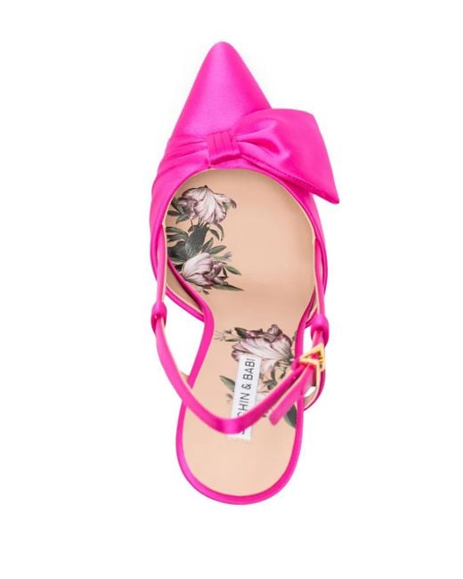 Sachin & Babi Pink Lenox 90Mm Bow-Detail Pumps