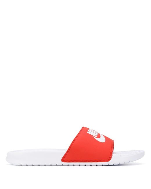 Nike Red Benassi Slides for men