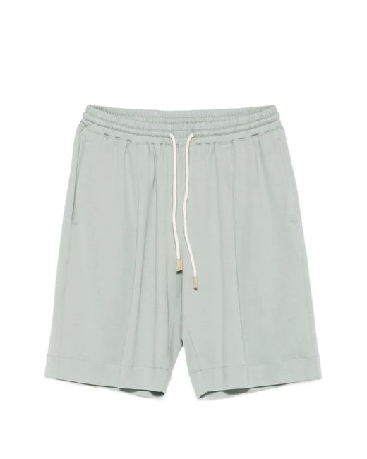 Gran Sasso White Short En Coton À Lien De Resserrage for men