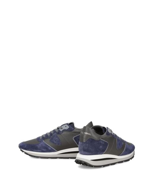 Philippe Model Blue Tropez Haute Suede-Panel Sneakers for men