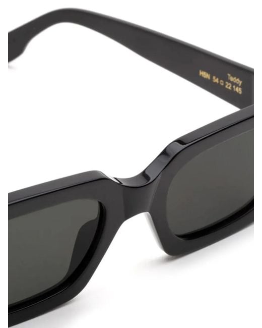 Retrosuperfuture Black Rectangle-Frame Sunglasses