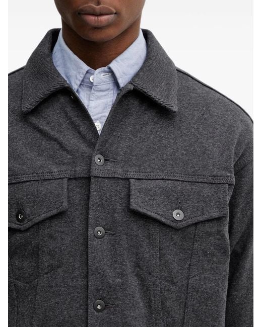Beams Plus Black Button-Up Jacket for men