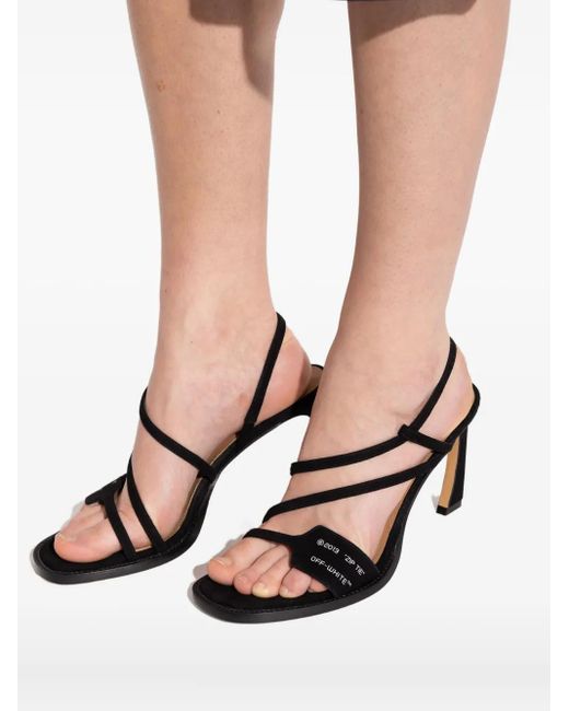 Off-White c/o Virgil Abloh Black Strappy Heel Sandals