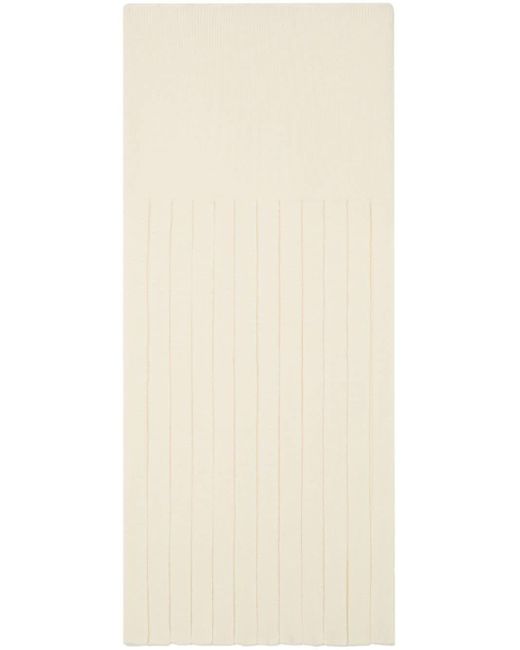 Alanui Fair Winds fringed knitted skirt - Neutrals