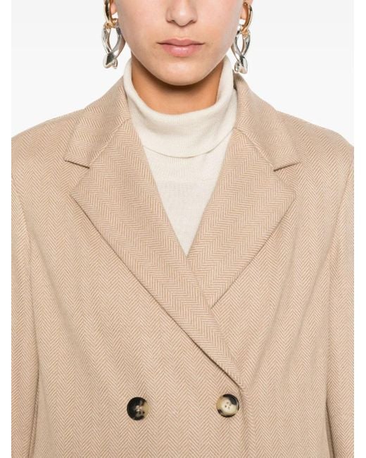 Max Mara Natural Double-Breasted Blazer