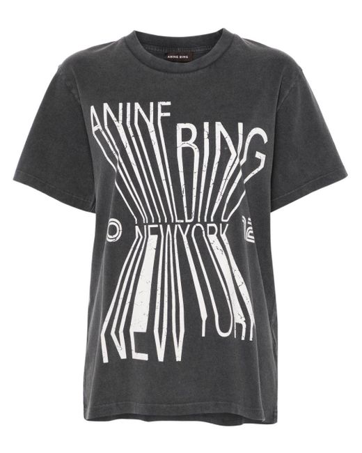 Anine Bing Colby Bing New York Tシャツ Black