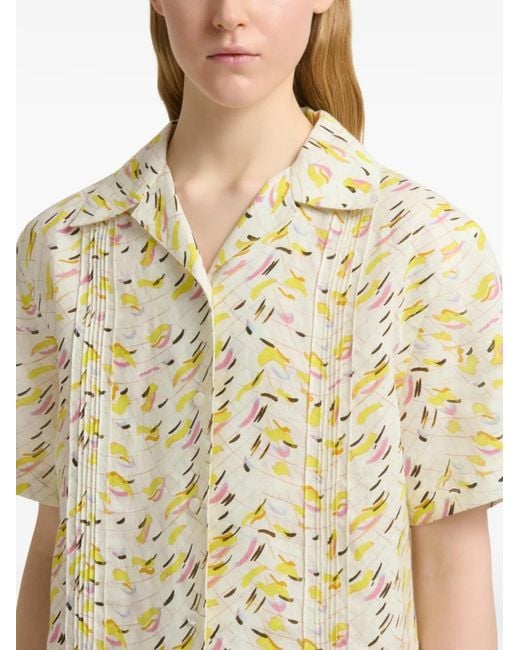 Marni Metallic Linen Woven Shirt