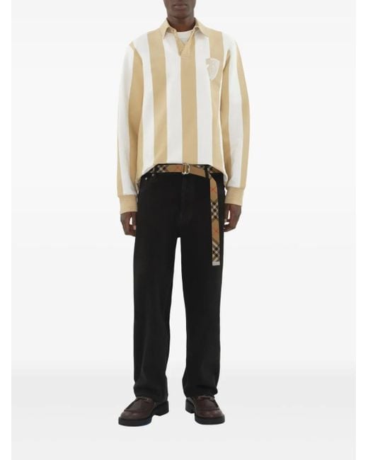Burberry Brown Checked Webbing Belt