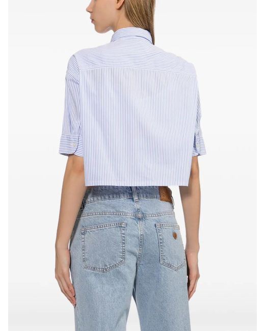 AAPE BY A BATHING AP White Striped Shirt