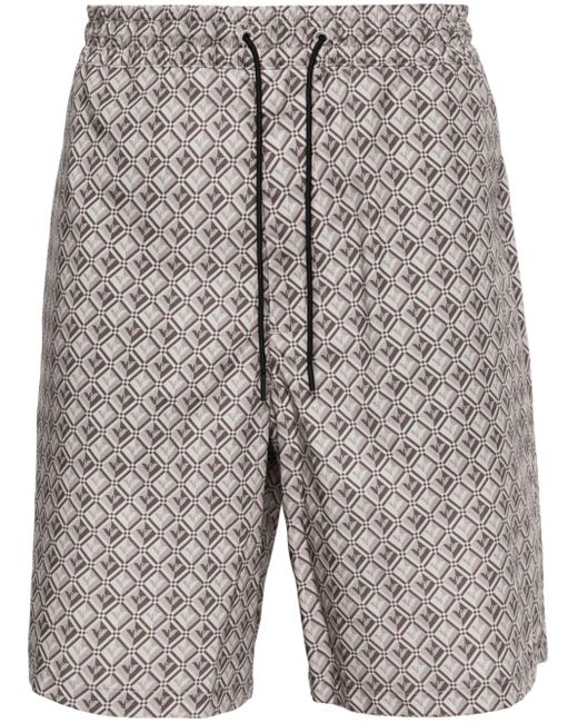 Emporio Armani Popeline Shorts in het Gray voor heren