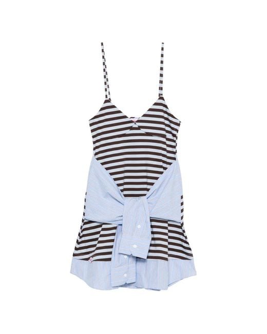 Charles Jeffrey White Merge Hug Mini Dress
