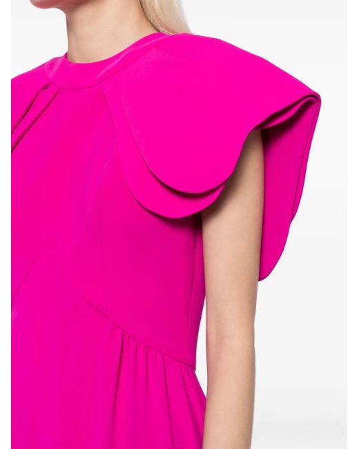 Saiid Kobeisy Pink Crepe Jumpsuit With Back Overskirt