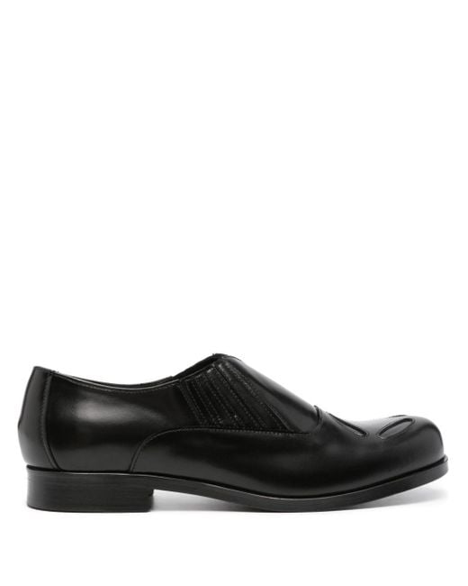 STEFAN COOKE Black 4 Slashed Leather Loafers for men