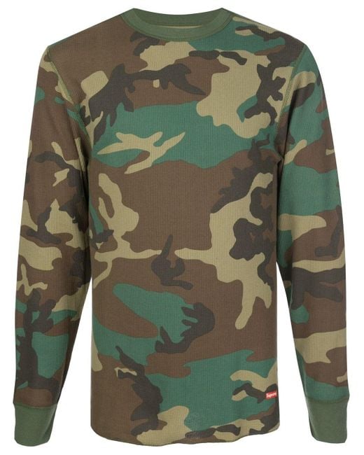 Supreme Synthetic X Hanes Camouflage Thermals in Green for Men - Lyst
