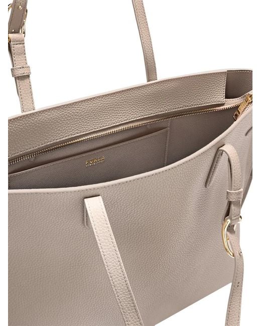 Furla Gray Ava L Tote W/Zip