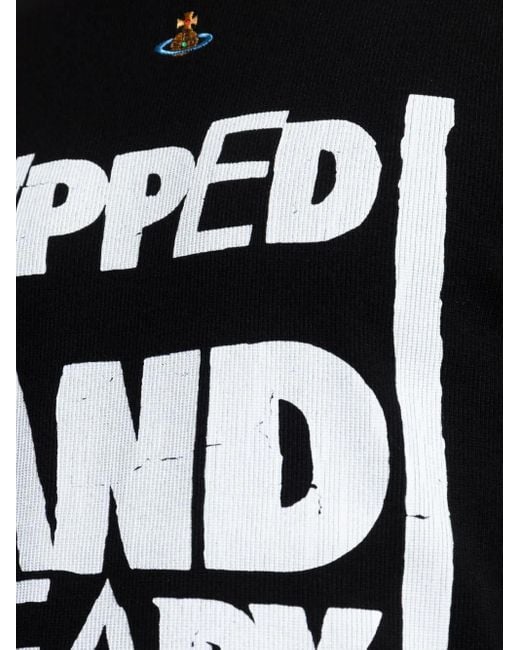 Vivienne Westwood Black Slogan-Print T-Shirt for men