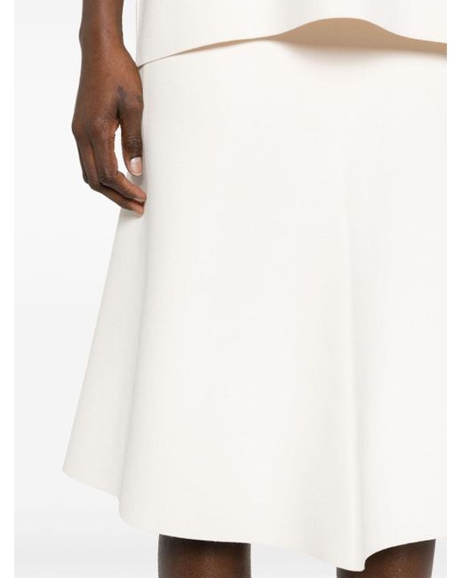 Jil Sander White A-line Skirt