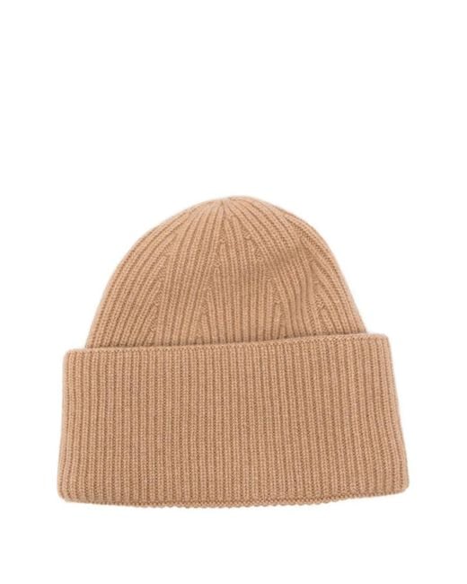 Laneus Natural Ribbed Beanie for men