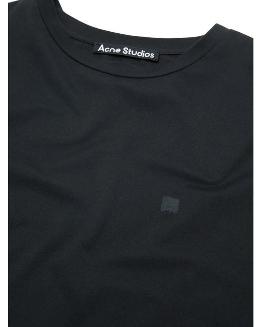 Acne Blue Logo-Patch Long-Sleeve T-Shirt