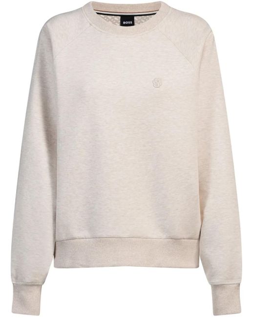 Boss White Stretch-Cotton Sweatshirt