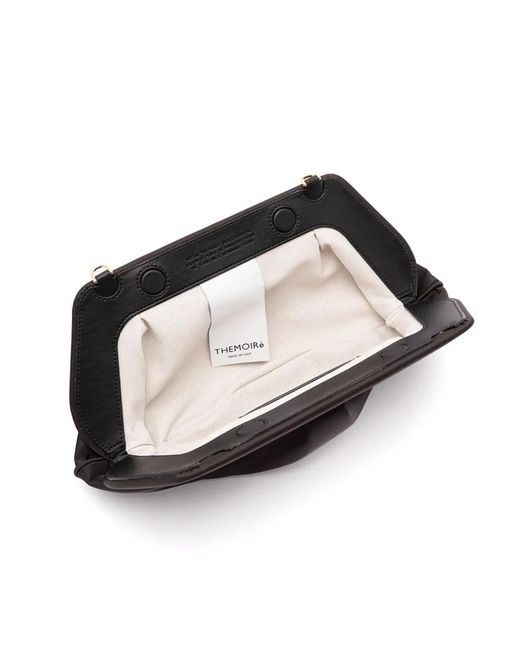 THEMOIRÈ Black Emera Gathered Clutch Bag