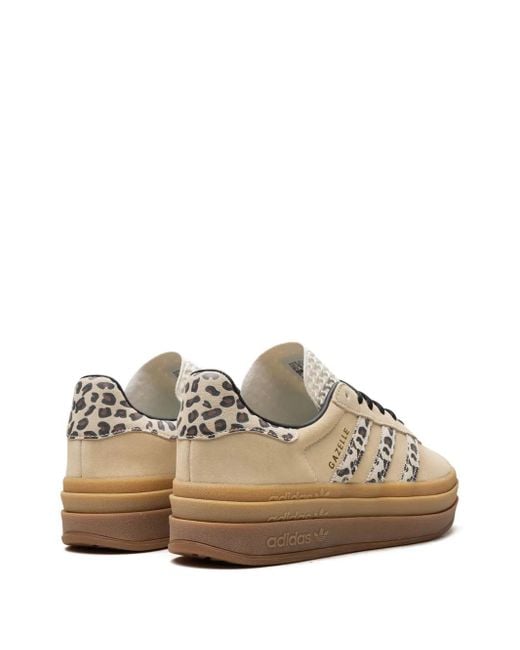 adidas Leopard-Print Gazelle Bold Sneakers in Brown | Lyst