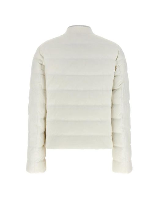 Brunello Cucinelli White Quilted Down Jacket