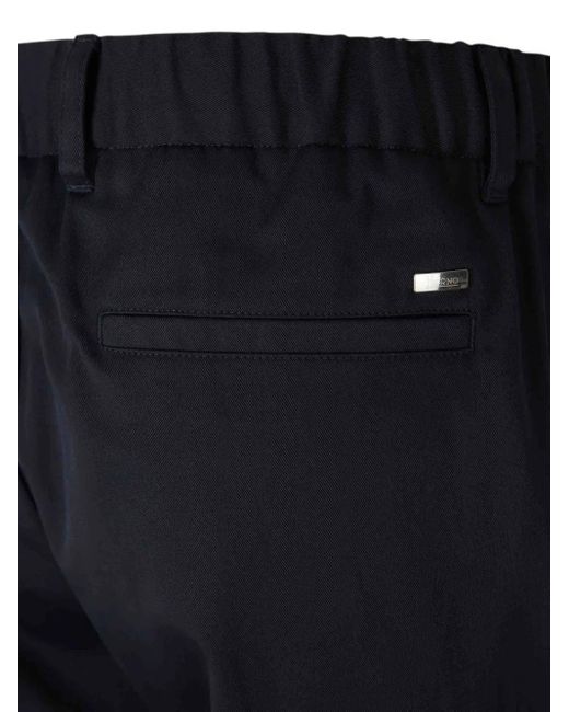 Herno Blue Drawstring Cargo Trousers for men