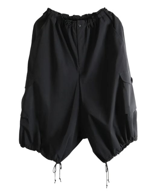 Y's Yohji Yamamoto Drawstring Cropped Trousers Black