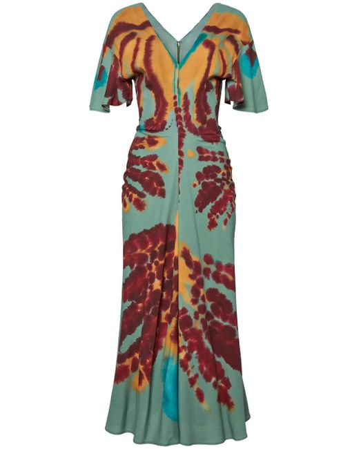 Vestido midi Penelope con diseño tie-dye Altuzarra de color Red