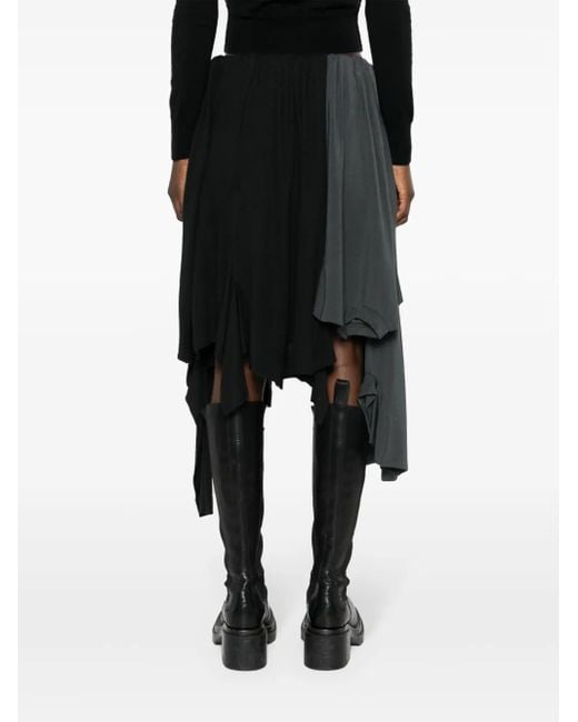Acne Black T-Shirt Patchwork Skirt