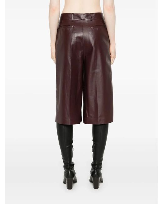 Fabiana Filippi Brown Leather Shorts
