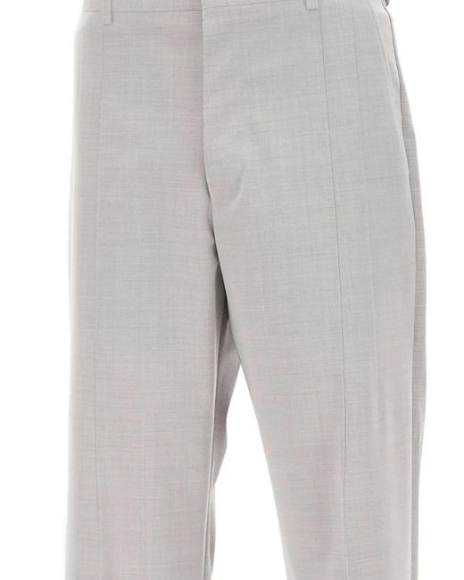MM6 by Maison Margiela Gray Hidden Placket Tailored Trousers for men