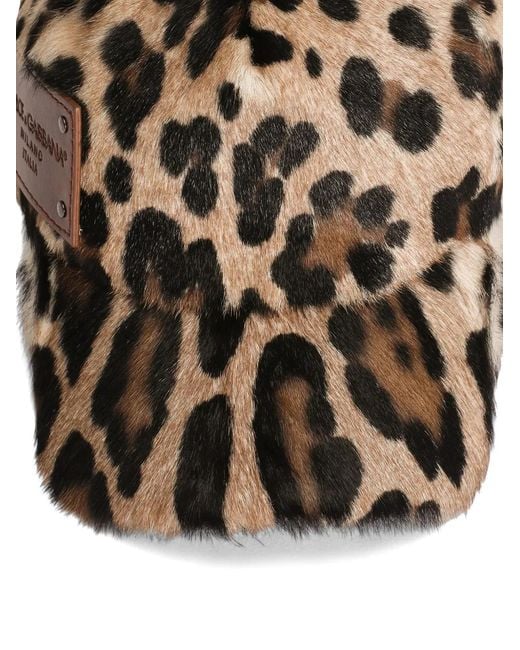 Dolce & Gabbana Natural Leopard-Pattern Baseball Cap for men