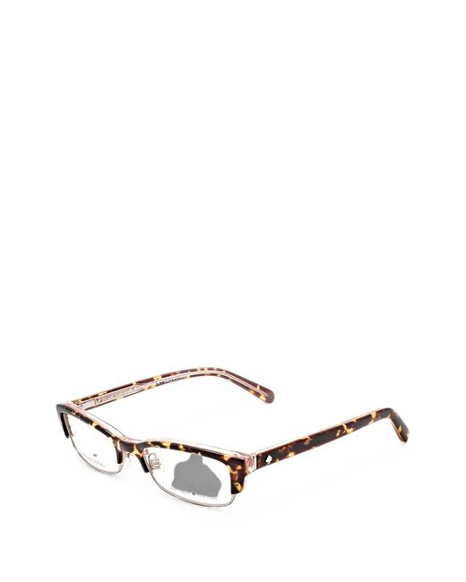 Kate Spade White Joetta Rectangle-Frame Glasses