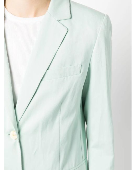 Twinset Green Plain Single-Breasted Blazer