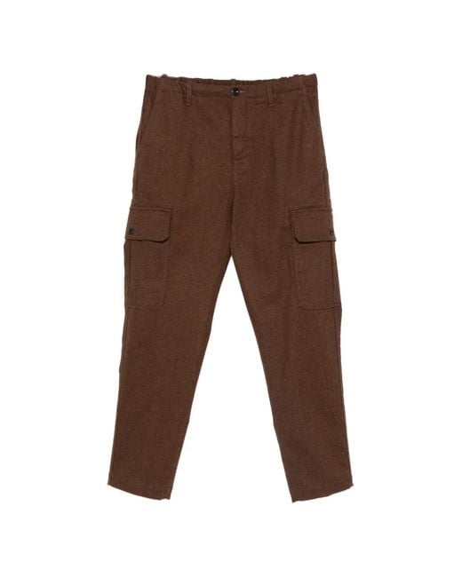 Incotex Brown Cargopocket Trousers for men
