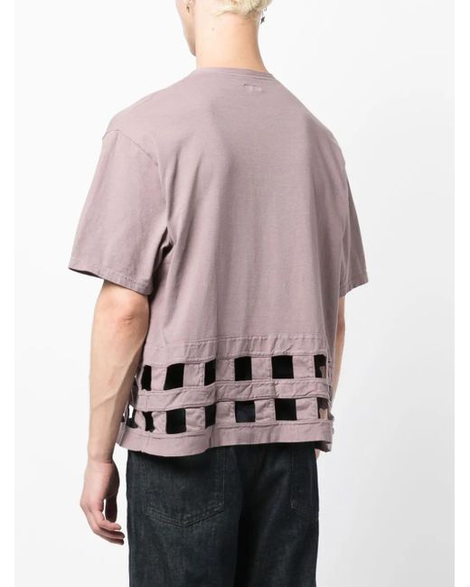 T-Shirt Windowpane di Kapital in Pink da Uomo