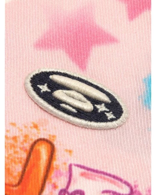 Aape By A Bathing Ape Pink Short-Sleeve Graphic-Print Shirt