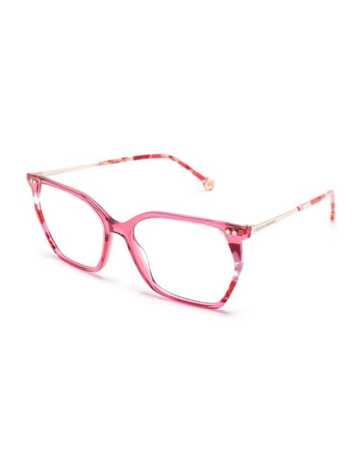 Carolina Herrera Pink Geometric-Frames Glasses