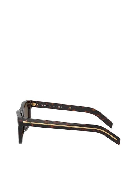 Prada Gray Rectangle-Frame Sunglasses for men