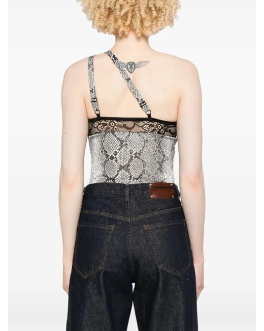 Coperni Gray Asymmetric Bodysuit