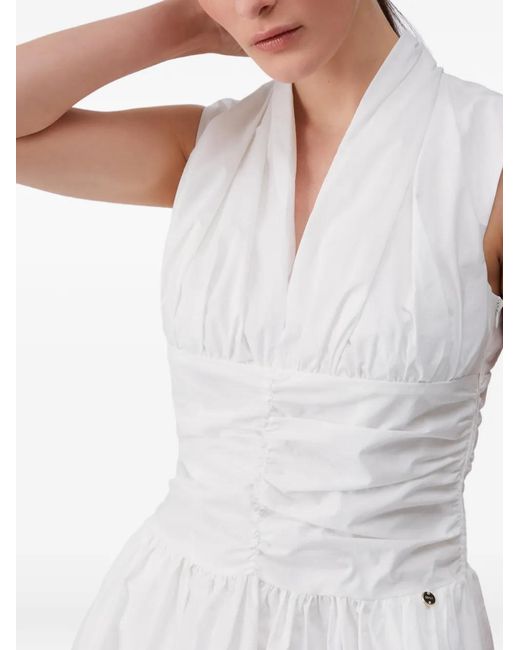 Liu Jo White Short Dress With Cut-Out Detail