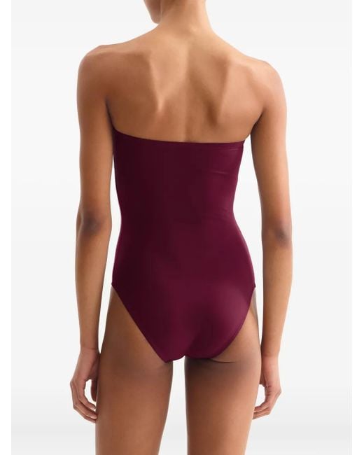Eres Purple Cassiopee Bustier Swimsuit