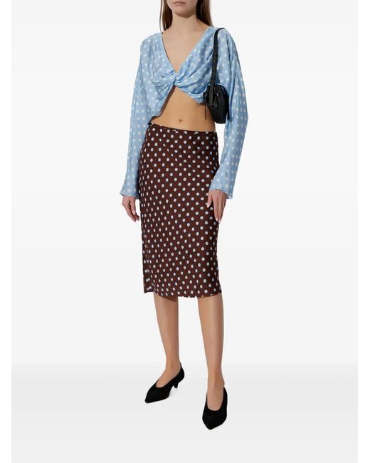 Posse Blue Polka-Dot Blouse