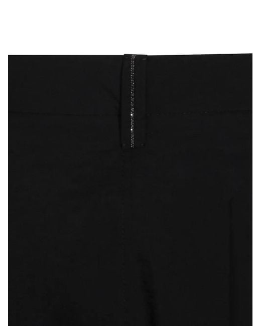 Brunello Cucinelli Black Button Flared Skirt