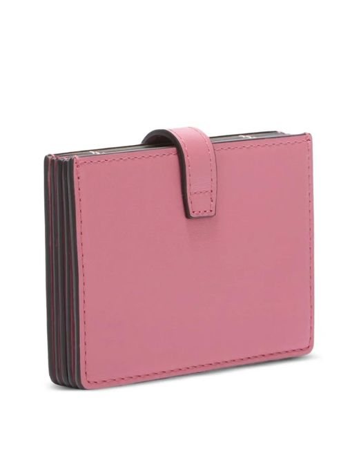 Furla Pink Leather Strap Cardholder