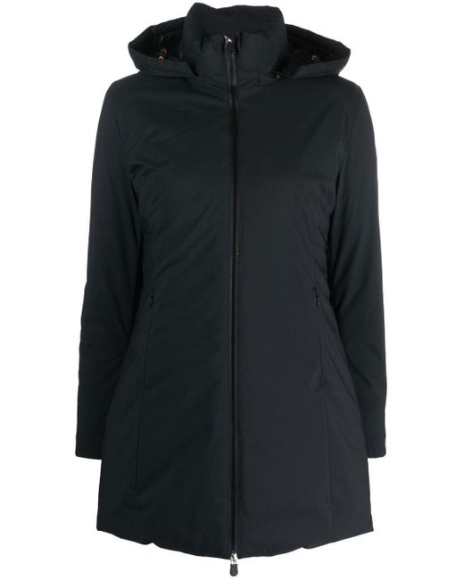 Save The Duck Rachel Hooded Padded Jacket in Blue | Lyst